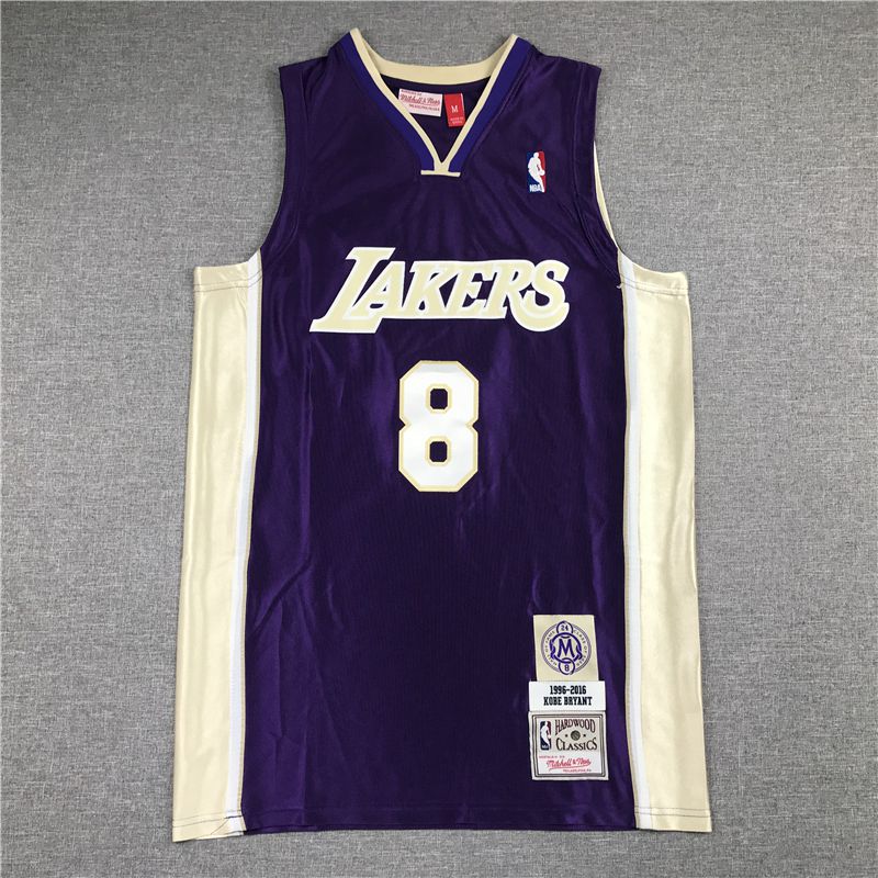 Men Los Angeles Lakers 8 Bryant purple Hall of fame NBA Jersey